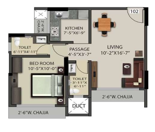 ruparel elara mumbai apartment 1 bhk 429sqft 20215625155649