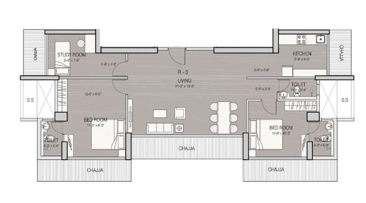 Other, ruparel-iris 2 Bedroom 830 Sq.Ft. Apartment In Matunga West Mumbai 9213189