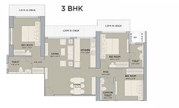  3 BHK Apartment at Ruparel Palacio Phase 1, Kandivali West – for Sale