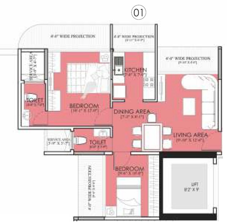 Other, ruparel-sky-green 2 Bedroom 615 Sq.Ft. Apartment In Kandivali West Mumbai 9305762
