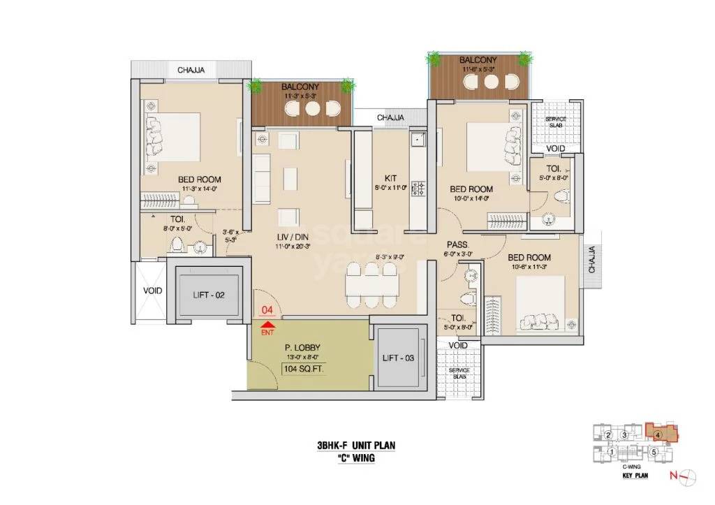Other, ruparel-stardom 3 Bedroom 1235 Sq.Ft. Apartment In Malad West Mumbai 9055845