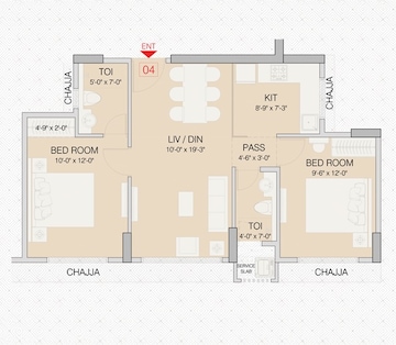  2 BHK Apartment at Ruparel Zinnia, Borivali West – for Sale