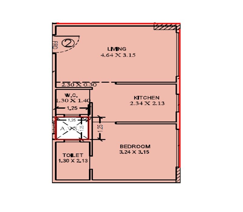 1 BHK 409 Sq. Ft. Apartment