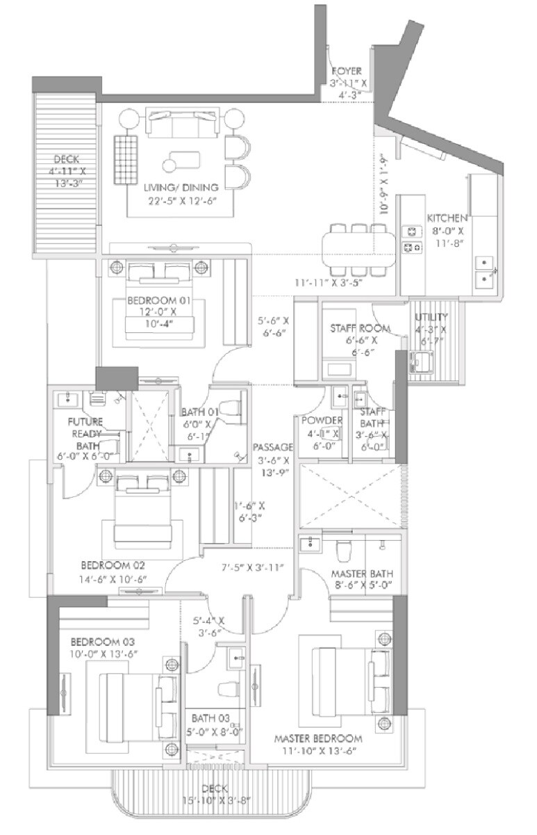 Other, rustomjee-180-bayview 4 Bedroom 1663 Sq.Ft. Apartment In Matunga West Mumbai 8802257