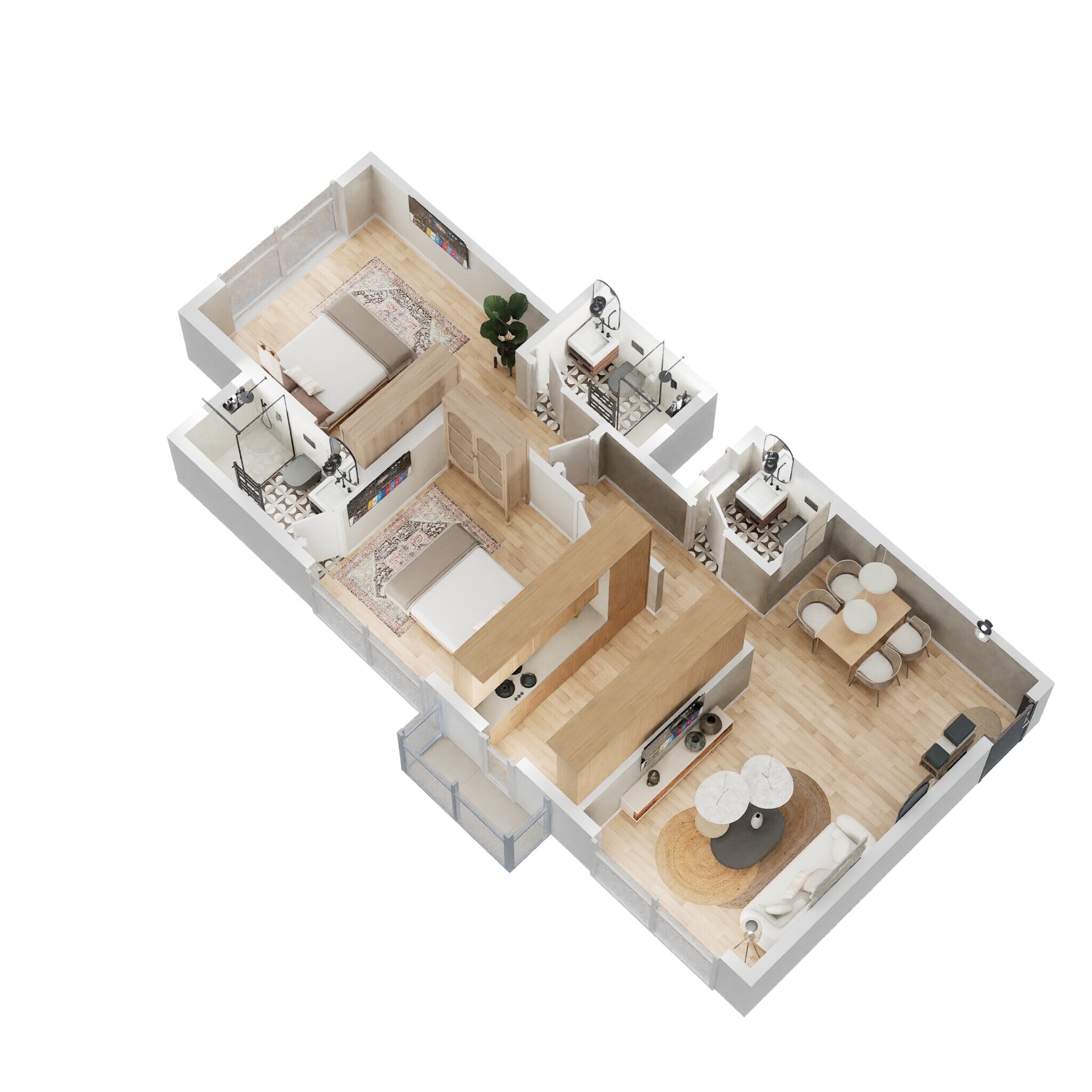 2 BHK 754 Sq. Ft. Apartment