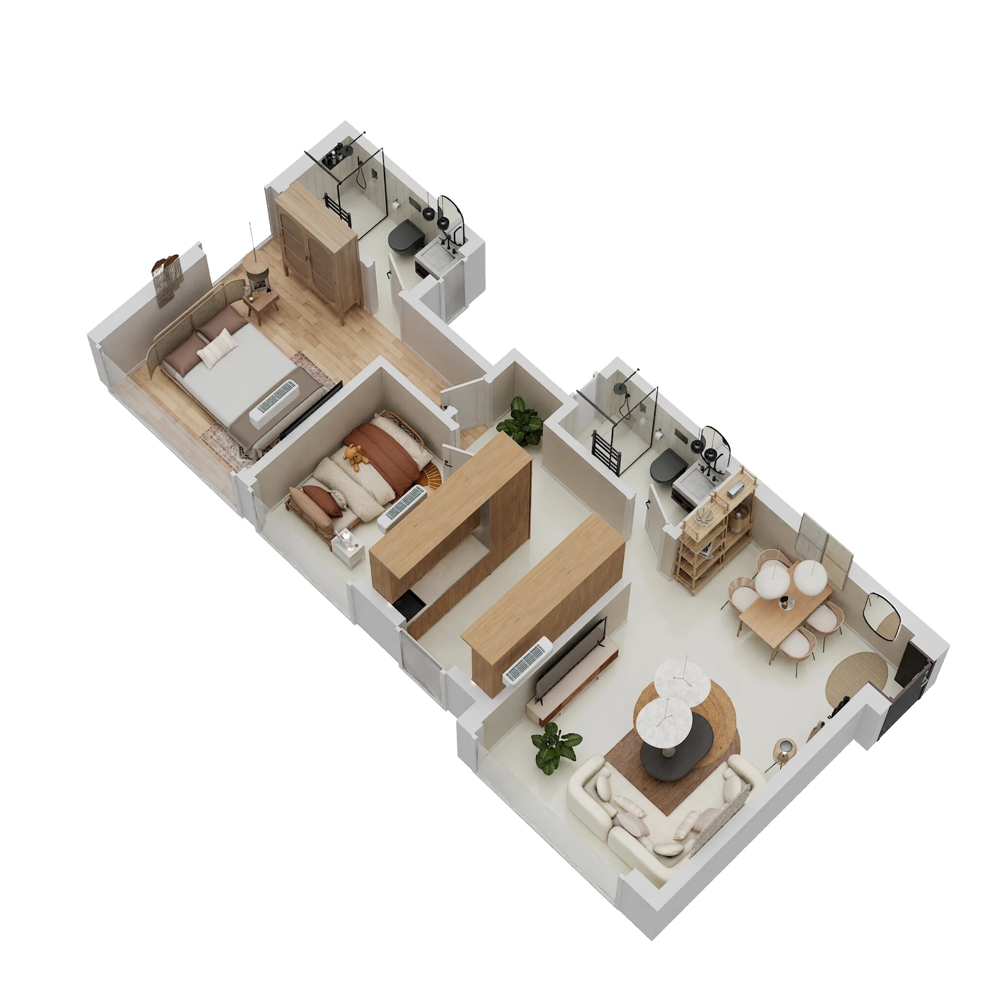 2 BHK 519 Sq. Ft. Apartment