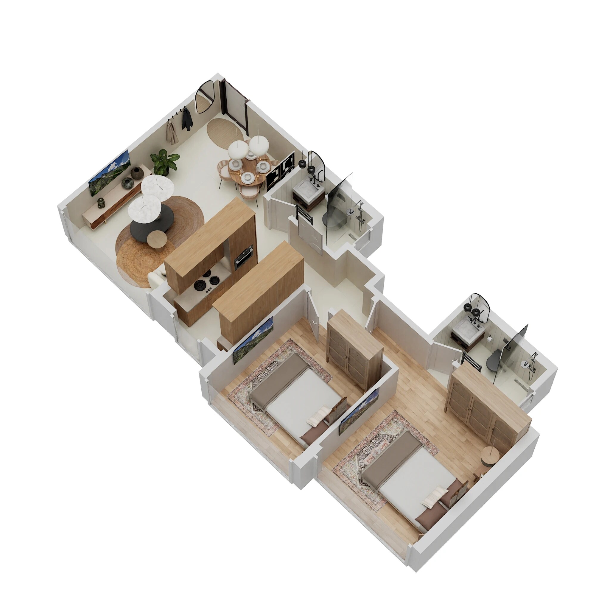 2 BHK 576 Sq. Ft. Apartment