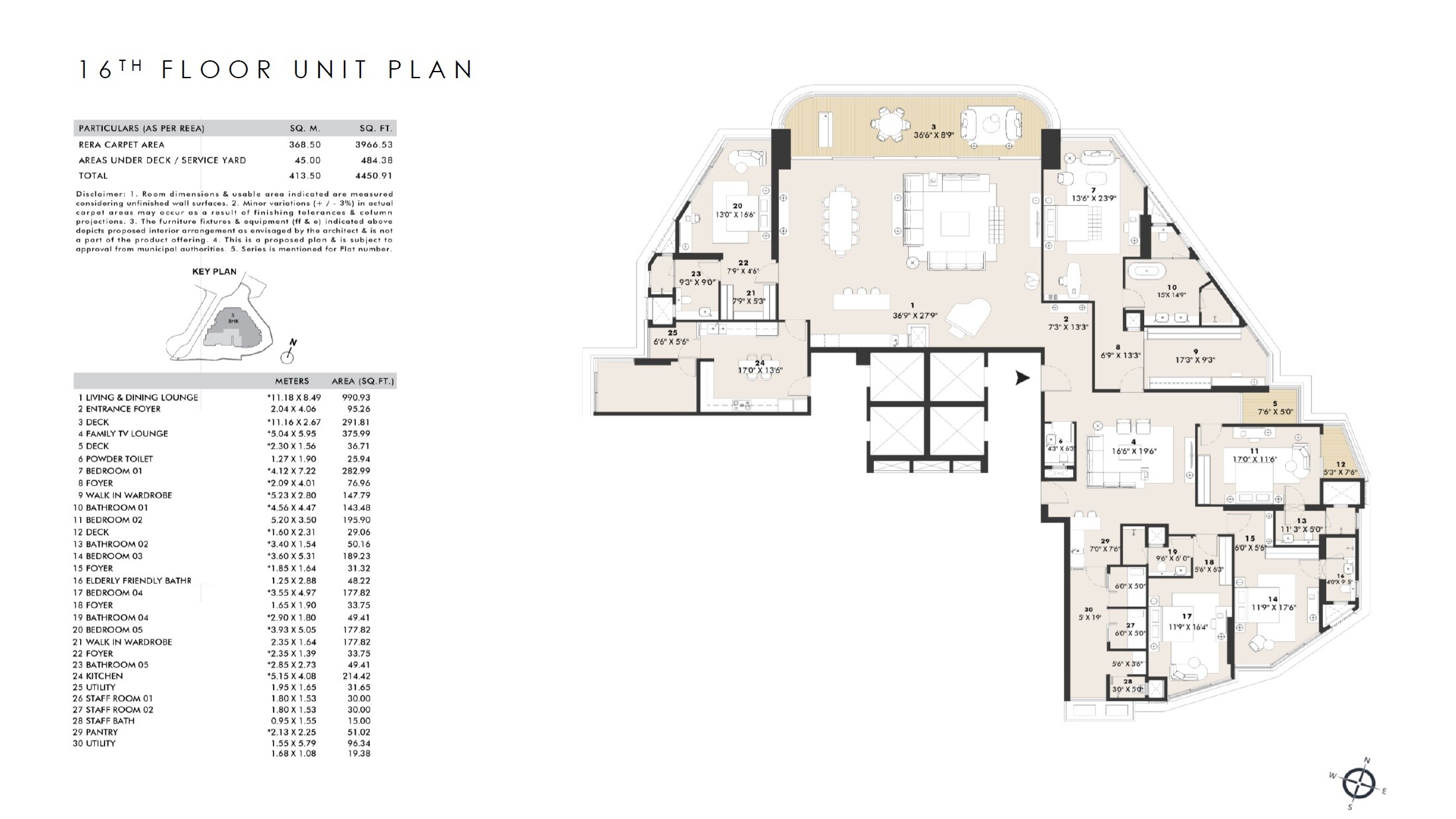 5 BHK 4451 Sq. Ft. Apartment