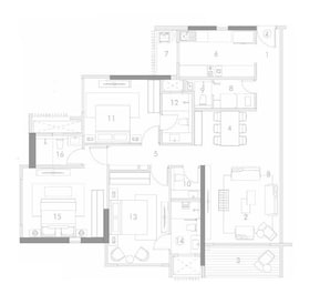 3 BHK 1246 Sq. Ft. Apartment in Rustomjee Crescent