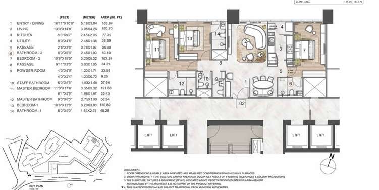 rustomjee crown phase 2 apartment 3 bhk 1335sqft 20205506105546
