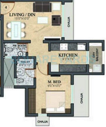  1 BHK Apartment at Rustomjee Meridian, Kandivali West – for Rent