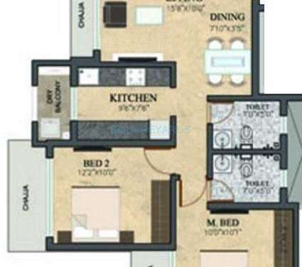 rustomjee meridian apartment 2bhk 973sqft1