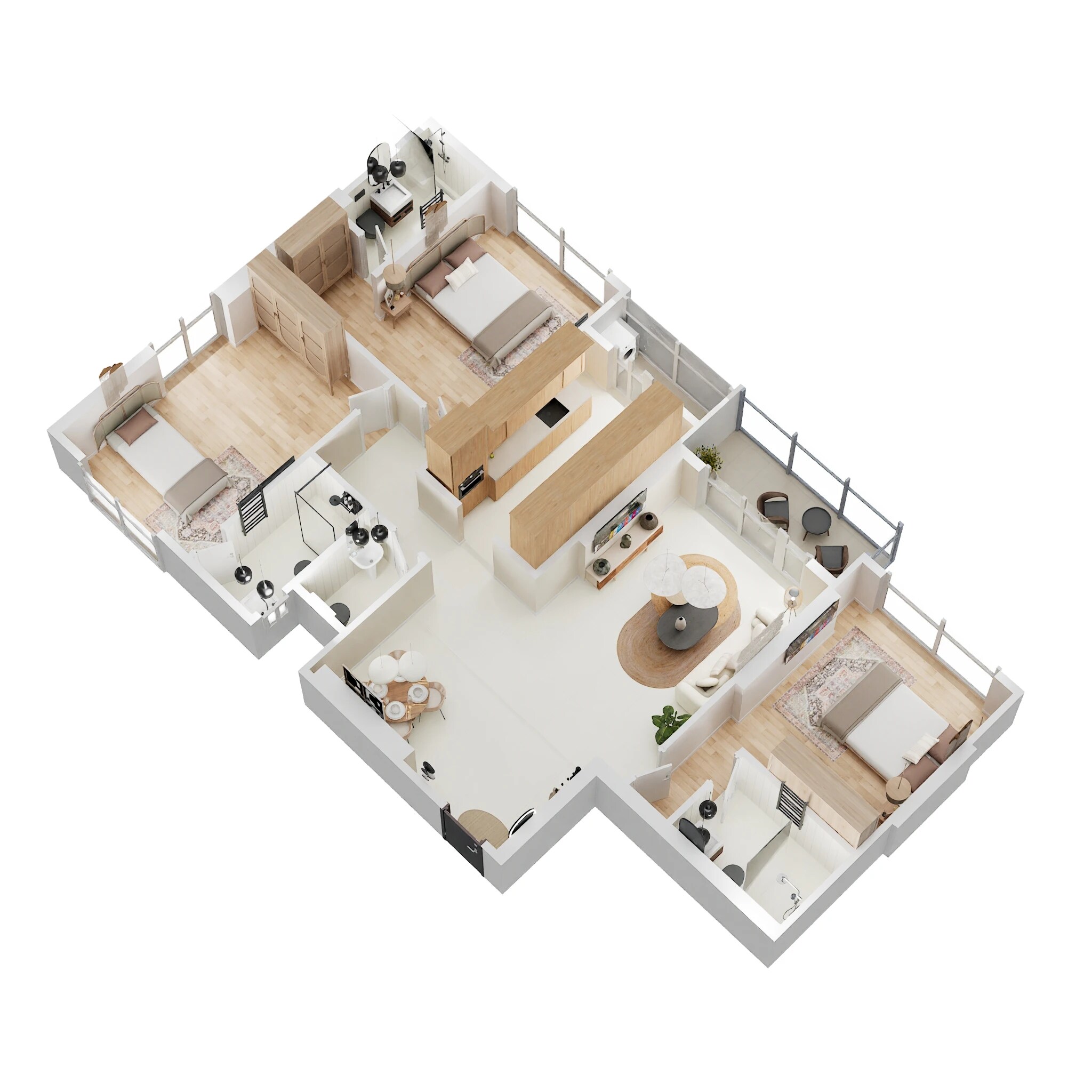 3 BHK 1326 Sq. Ft. Apartment