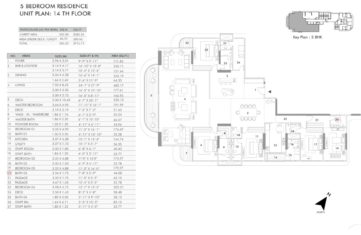  5 BHK Apartment at Rustomjee Ocean Vista, Seven Bunglow – for Sale