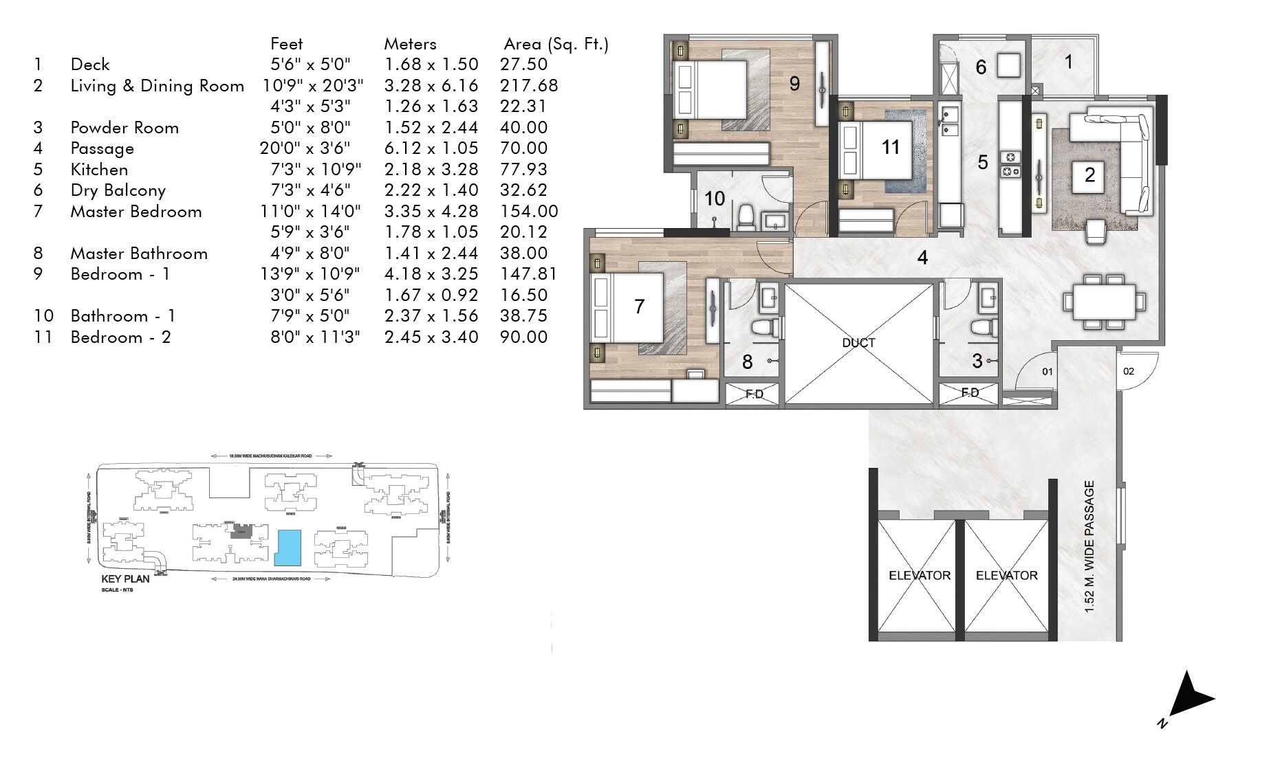 Other, rustomjee-paramount 3 Bedroom 1275 Sq.Ft. Apartment In Khar West Mumbai 9386493