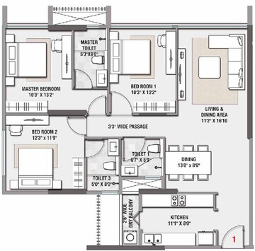 3 BHK Apartment at Rustomjee Paramount, Khar West – for Sale