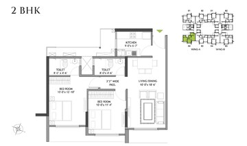  2 BHK Apartment at Rustomjee Stella, Bandra East – for Sale