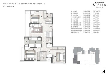  3 BHK Apartment at Rustomjee Stella, Bandra East – for Sale