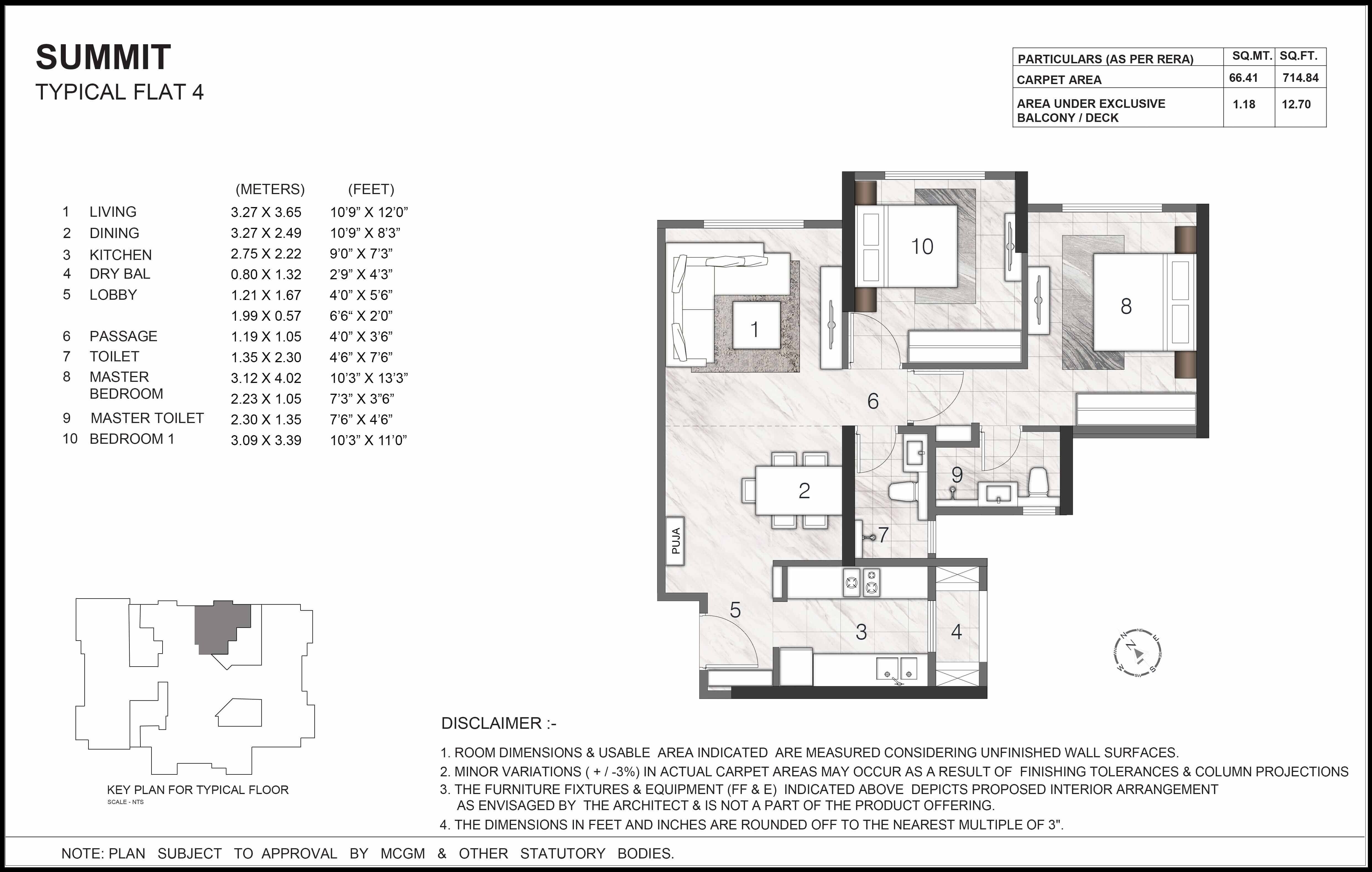 Other, rustomjee-summit 2 Bedroom 728 Sq.Ft. Apartment In Datta Pada Mumbai 9021770