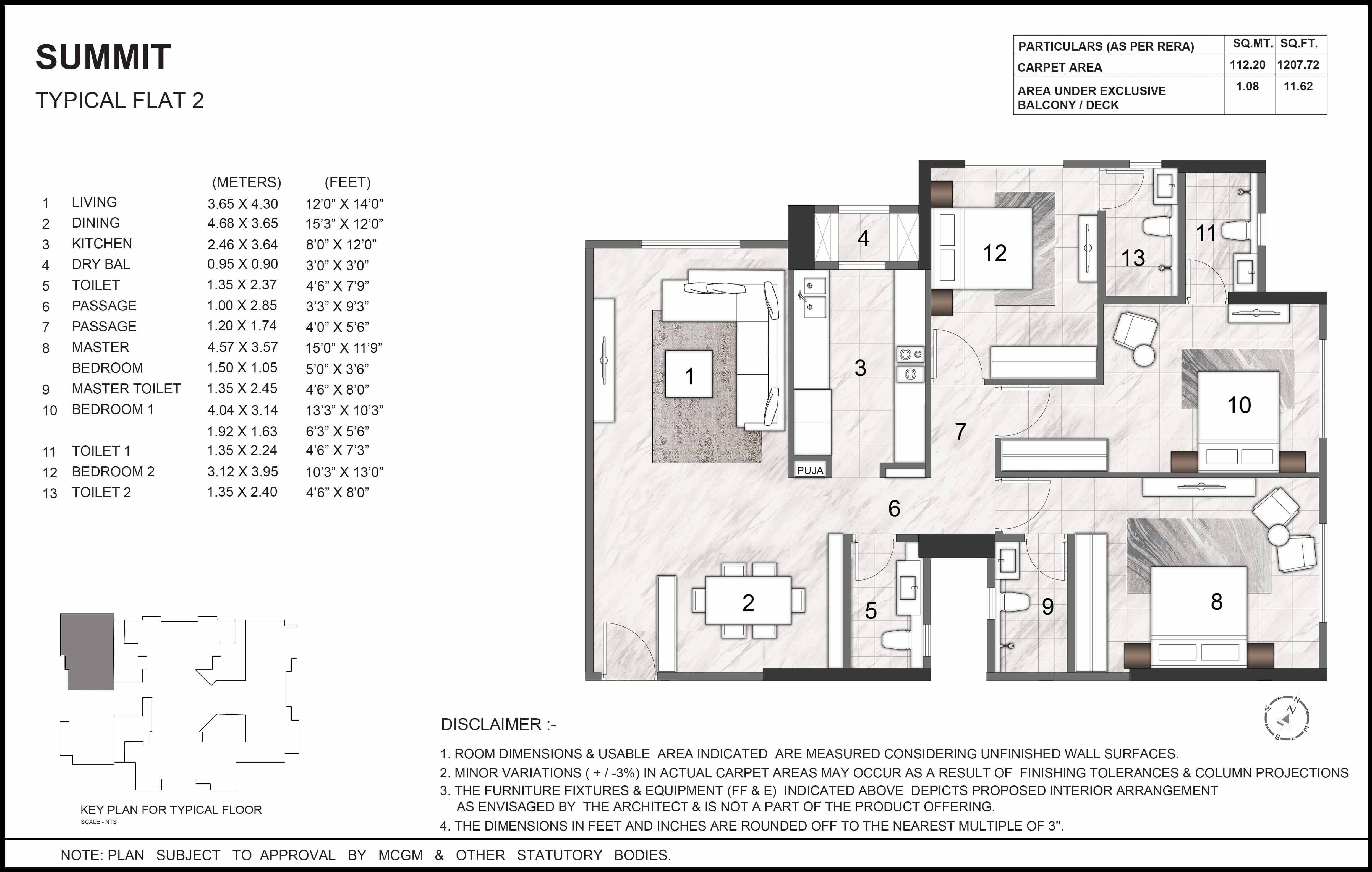 Other, rustomjee-summit 3 Bedroom 1219 Sq.Ft. Apartment In Borivali East Mumbai 7843370