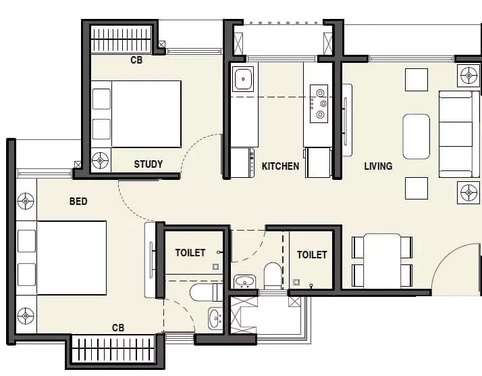 rustomjee virar avenue l1 l2 and l4 wing e and f apartment 2bhk 472sqft11