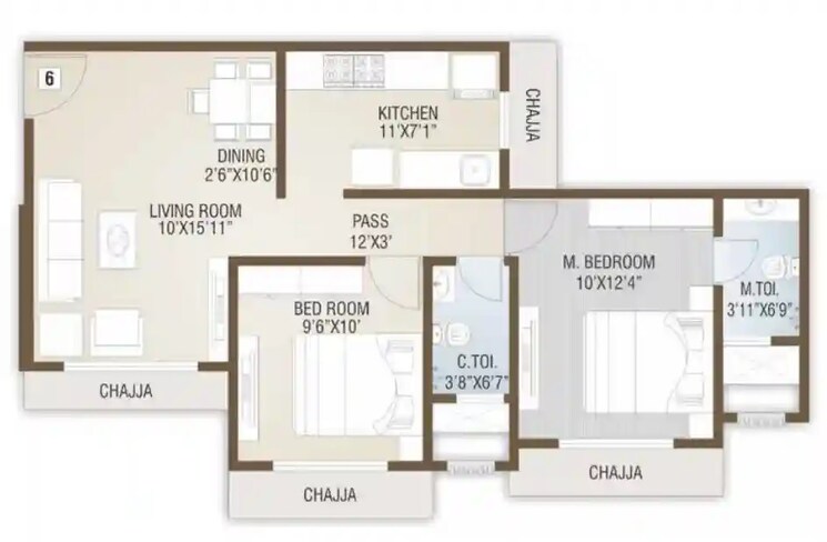 Other, saaga-shri-sai-vishram-chs-ltd 2 Bedroom 580 Sq.Ft. Apartment In Dahisar West Mumbai 9374326