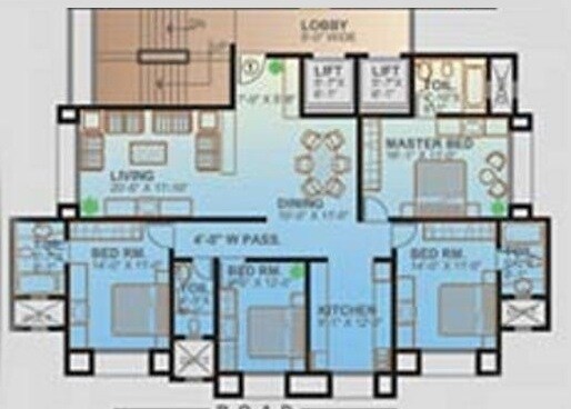 Other, sabari-aashiana 3 Bedroom 1250 Sq.Ft. Apartment In Deonar Mumbai 9083920