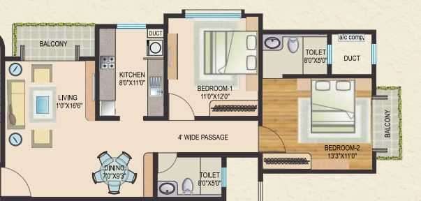 sabari hill grange apartment 2 bhk 1260sqft 20204709144707