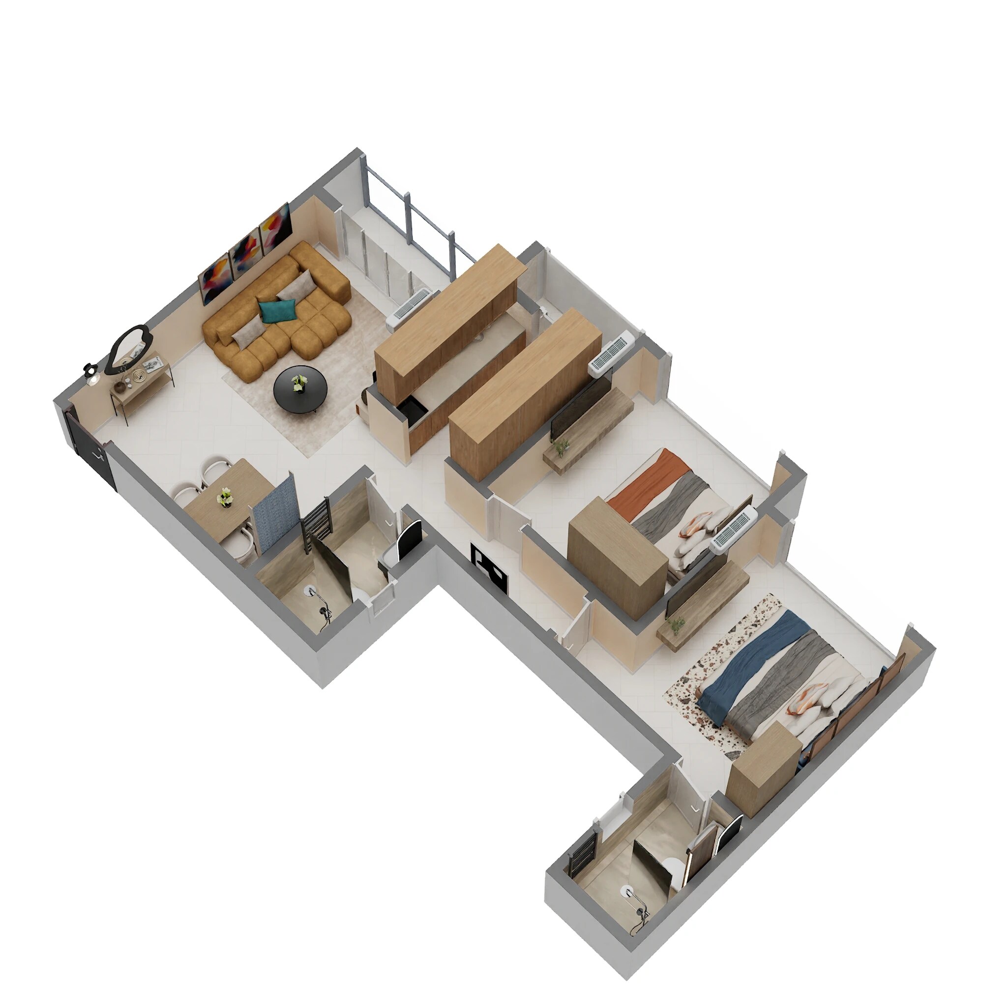 2 BHK 774 Sq. Ft. Apartment