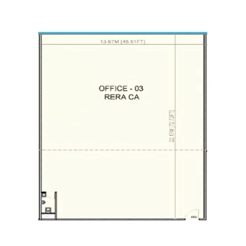 Floor plan of 1910 Sq. Ft. Office Space in Saffron Fortune Elite, Mumbai