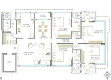  4 BHK Apartment at Sahaj 22 Avenue, Sion West – for Sale