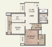 Sai Akruti Empire 2 BHK Layout