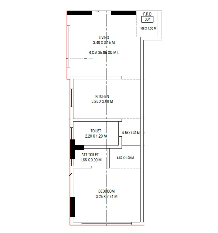 1 BHK 386 Sq. Ft. Apartment