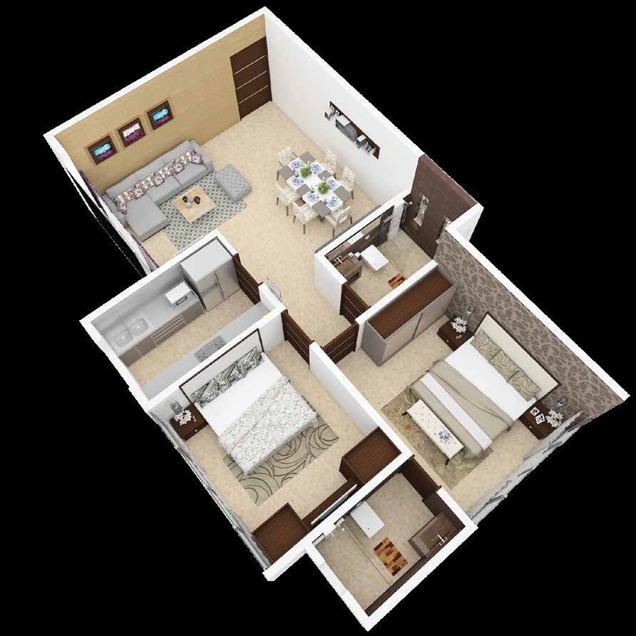 Other, sangam-nero 2 Bedroom 683 Sq.Ft. Apartment In Bandra East Mumbai 9531142