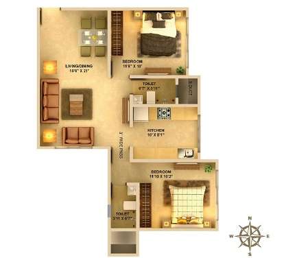 sanghvi eleganza apartment 2 bhk 508sqft 20232508152506