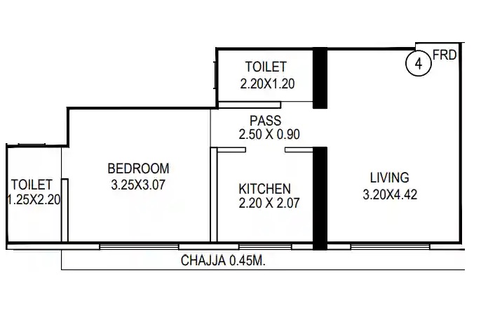 Sanghvi Parsssva Eternity 1 BHK Layout