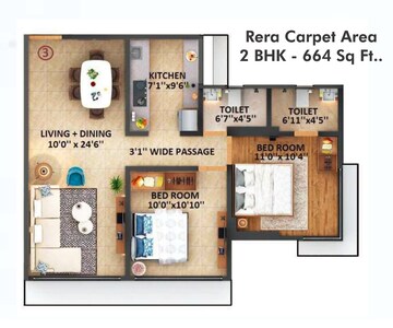  2 BHK Apartment at Sanghvi S3 Proxima, Chembur – for Rent