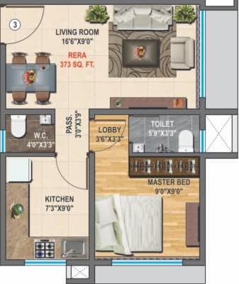 Saptrishi Shree Balaji 135 1 BHK Layout