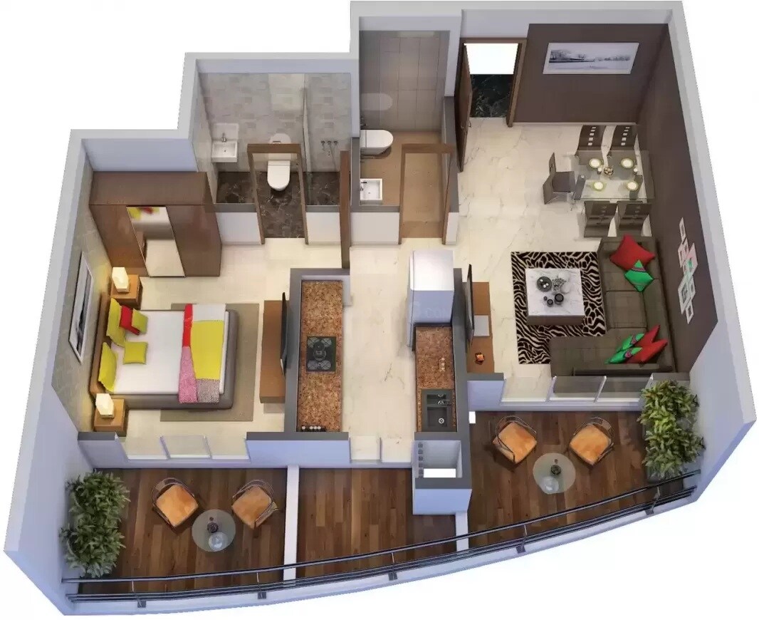 1 BHK 388 Sq. Ft. Apartment