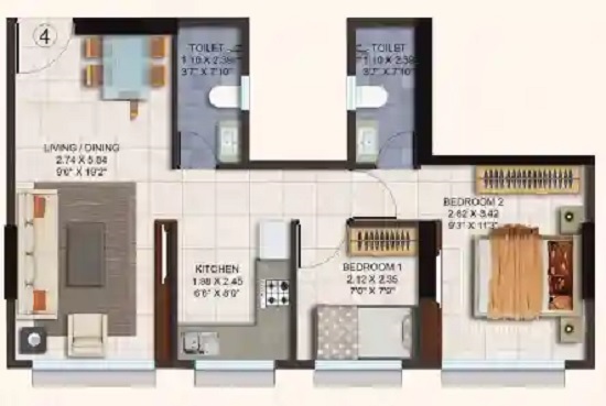 Satyadeep Hareshwar Pride 1 BHK Layout