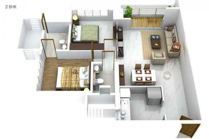 Other, sd-alpine 2 Bedroom 866 Sq.Ft. Apartment In Kandivali East Mumbai 8909097