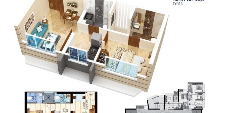 sethia aashray phase 1 apartment 1 bhk 321sqft 20205409105425