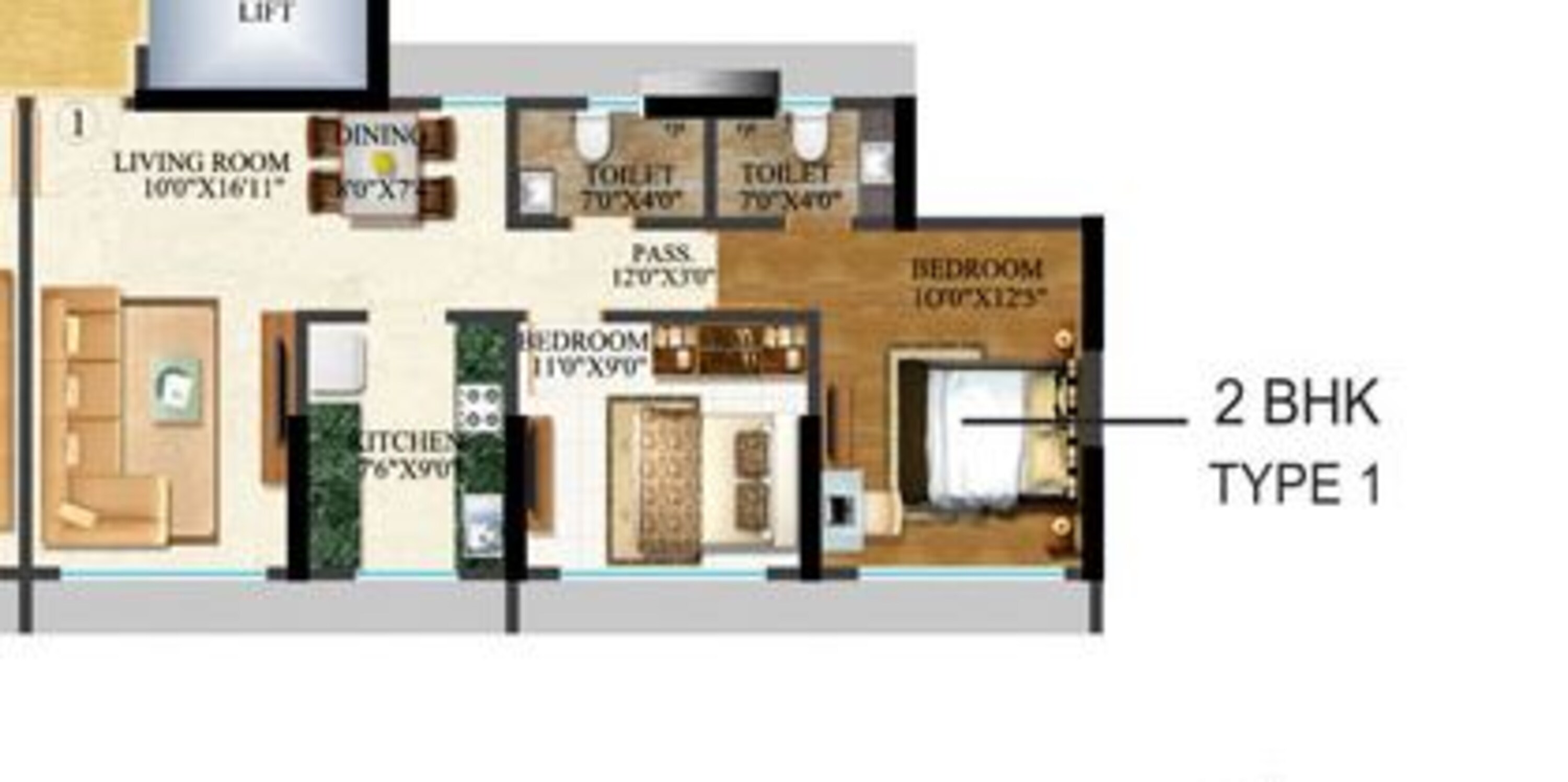 sethia kalpavruksh heights apartment 2bhk 1025sqft 1