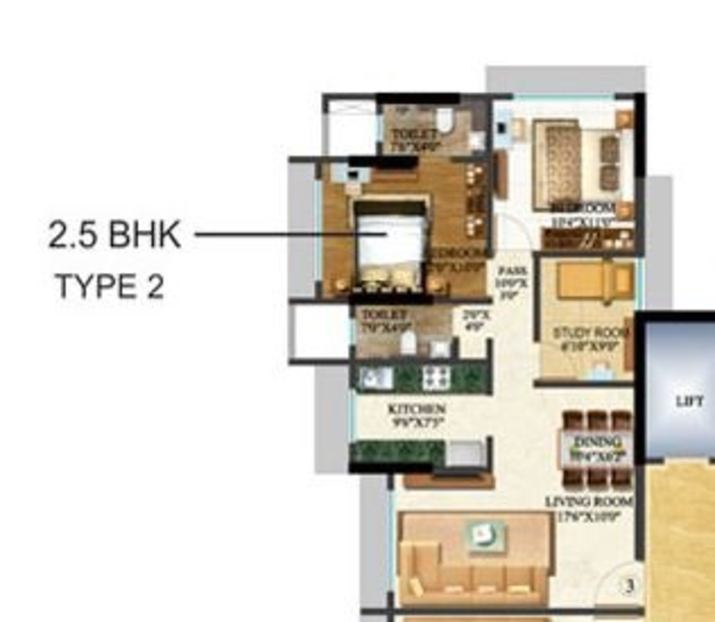 sethia kalpavruksh heights apartment 2bhk st 1175sqft 1