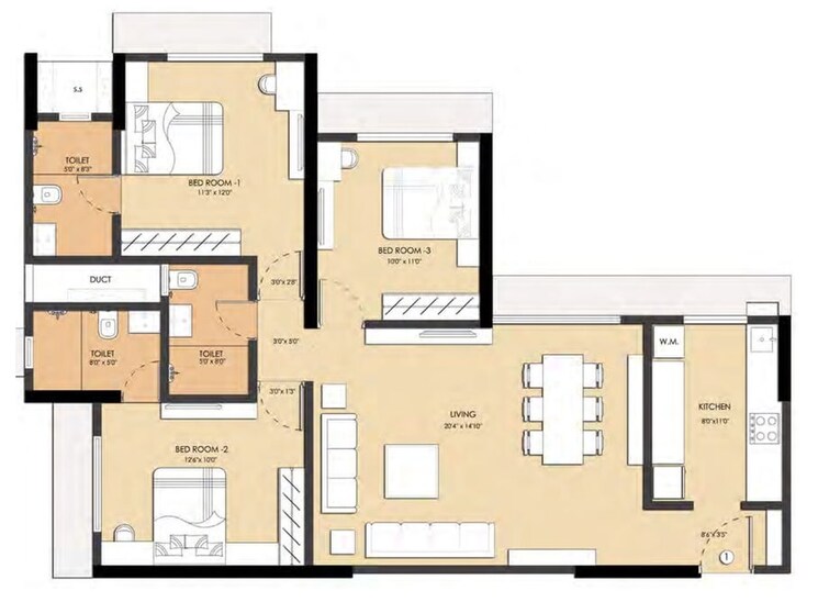 Other, shakti-enclave-phase-2 3 Bedroom 1002 Sq.Ft. Apartment In Malad West Mumbai 9099379