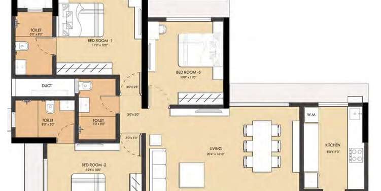shakti enclave phase 2 apartment 3 bhk 984sqft 20245408165455