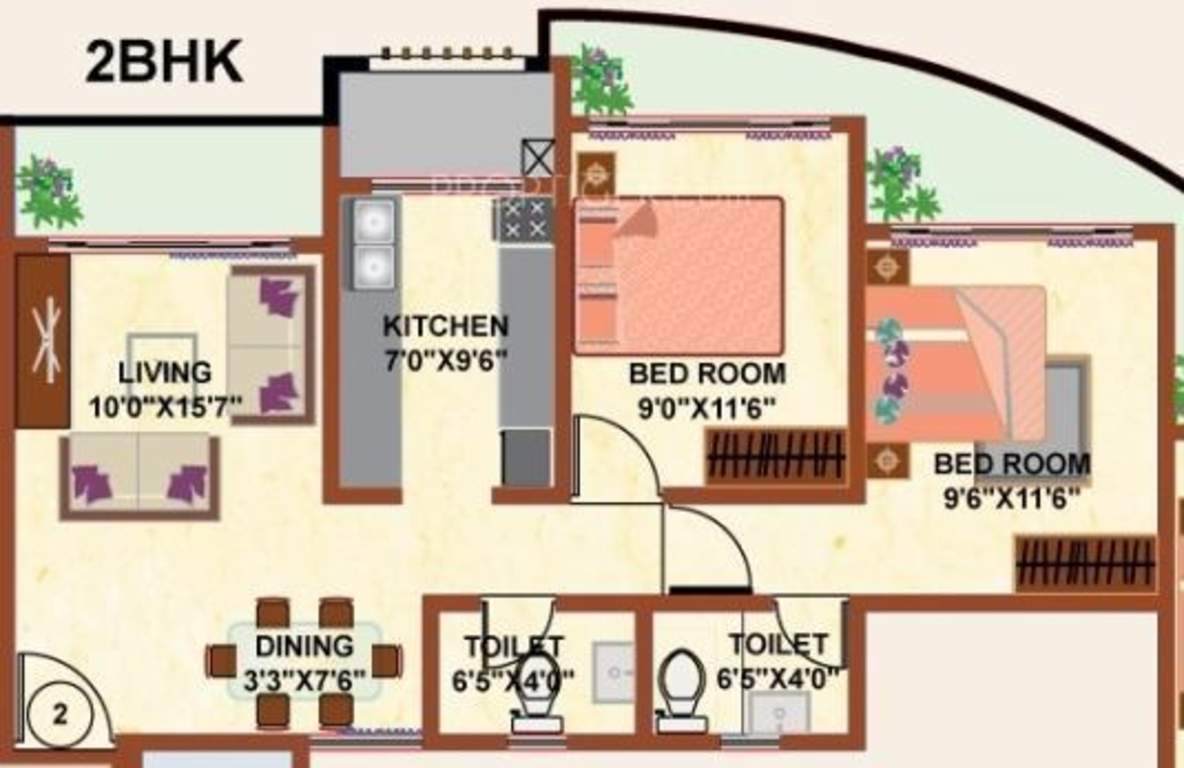 shamik elanza apartment 2bhk 1230sqft1