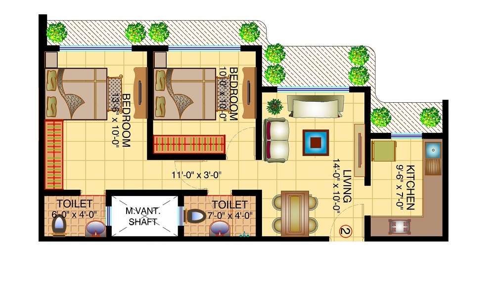 2 BHK 507 Sq. Ft. Apartment in Shamik Niramaya CHS