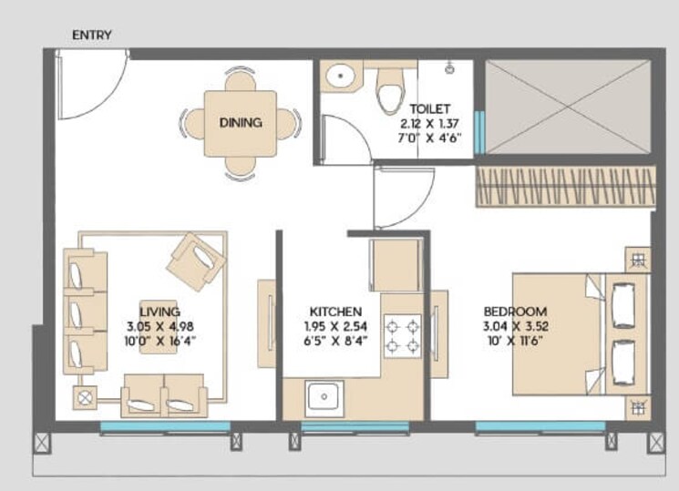 Other, shapoorji-pallonji-sarova 1 Bedroom 403 Sq.Ft. Apartment In Kandivali East Mumbai 8883846