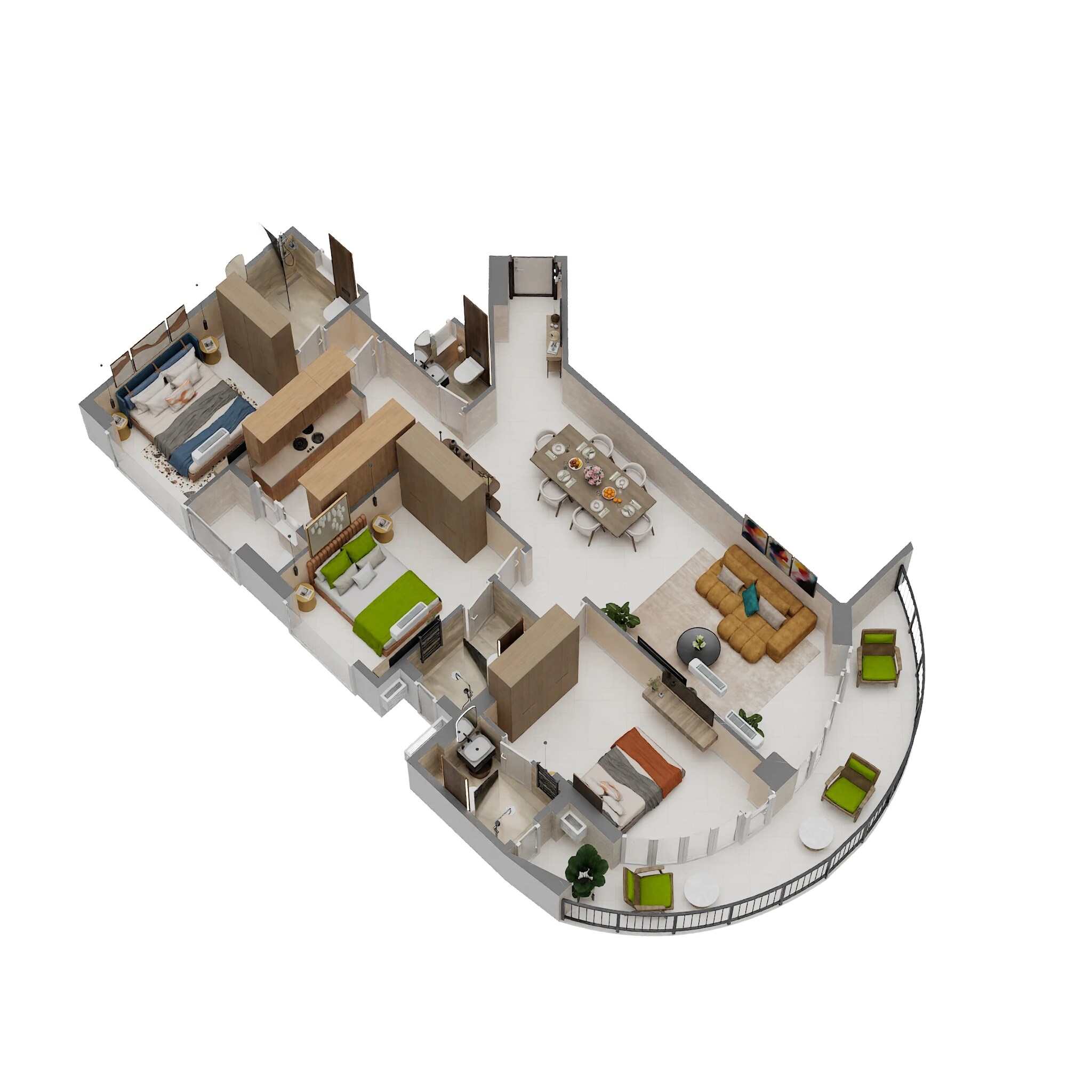 3 BHK 1338 Sq. Ft. Apartment